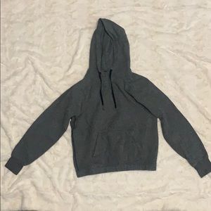Gray cropped Lululemon pullover hoodie